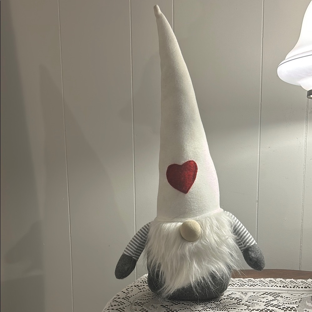 Whimsical Gnome Plush with Heart Accent